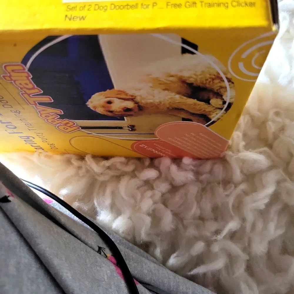 Dog potty training 2 doorbells for any type of door, plus training clicker NWT